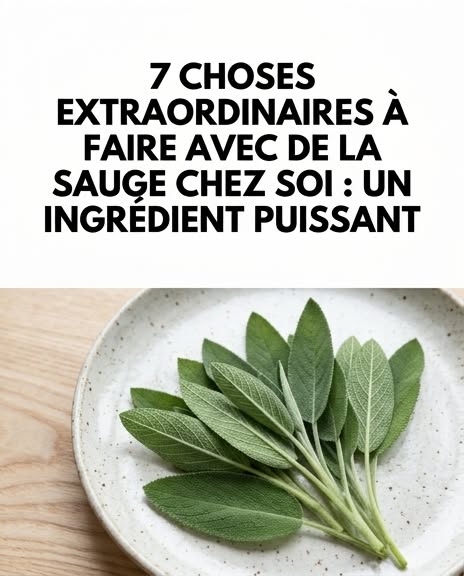 7 choses étonnantes que vous pouvez faire si vous avez de la sauge à la maison : commentaires ⤵️