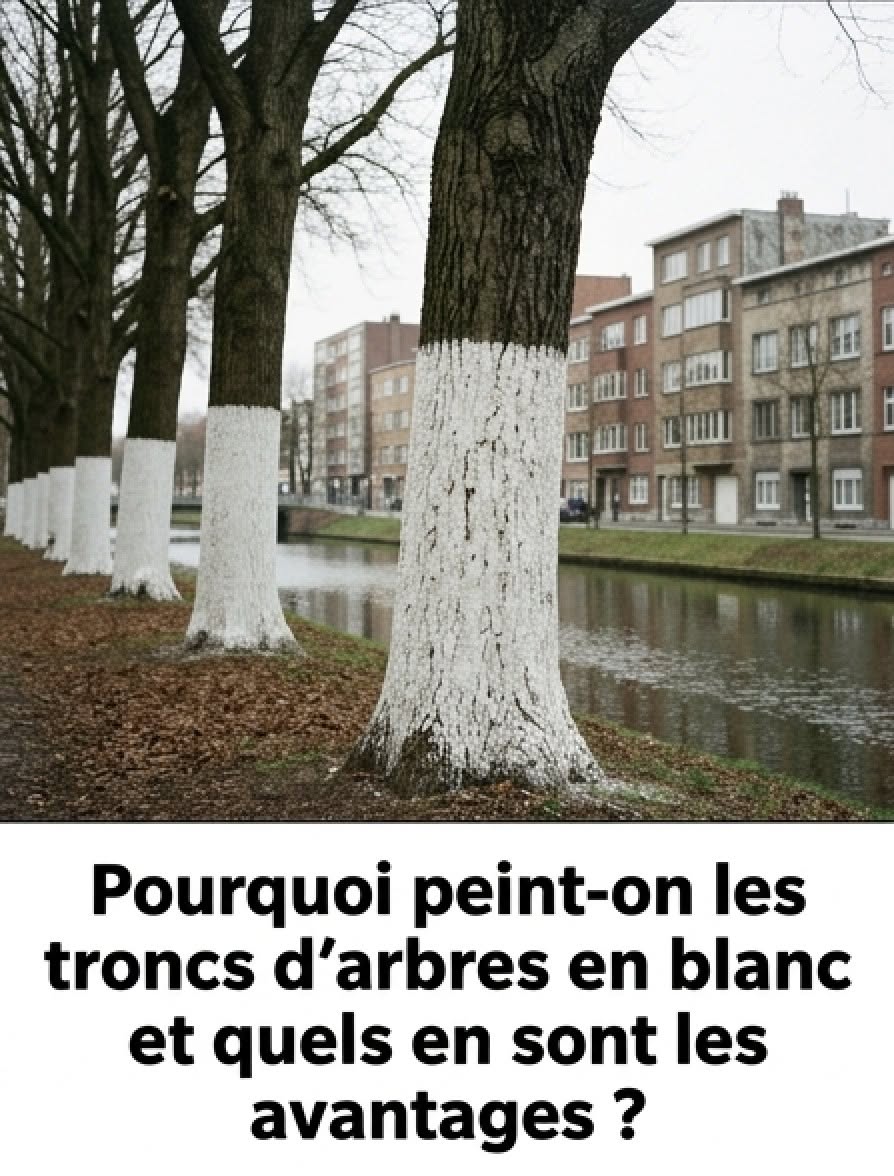 Vous êtes-vous déjà demandé pourquoi les troncs d’arbres sont peints en blanc ? Voici la raison. 🌳✨