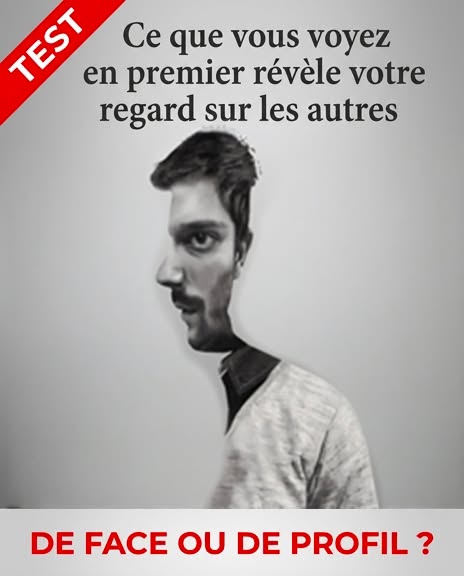 Parfois, une simple image peut révéler quelque chose de très réel sur la façon dont vous percevez les autres.✨ Ce test visuel joue sur une illusion d’optique très simple : Voyez-vous cet homme de face ou de profil ? La première figure principale que vous percevez peut refléter votre style émotionnel, votre façon d’établir des liens et votre manière d’interpréter les gens.🌿 Il existe des regards plus directs. Et il y a des regards plus profonds. Tous deux ont quelque chose de beau à dire.