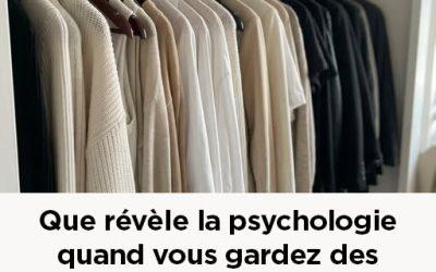 Que révèle la psychologie quand vous gardez des vêtements que vous ne portez jamais ? Article dans le 1er commentaire 👇