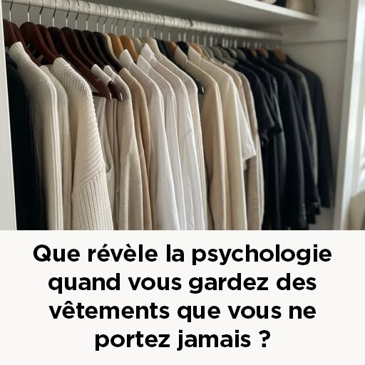 Que révèle la psychologie quand vous gardez des vêtements que vous ne portez jamais ? Article dans le 1er commentaire 👇