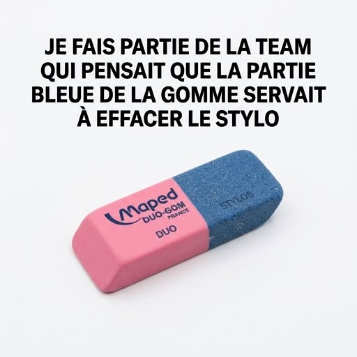 Je fais partie de ces personnes qui pensaient que la partie bleue de la gomme servait à effacer l’encre des stylos, mais non, voilà à quoi elle sert… voir plus