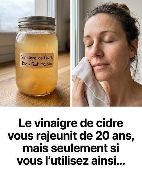 Le vinaigre de cidre peut vous faire paraître 20 ans plus jeune, mais seulement si vous l’utilisez de cette façon