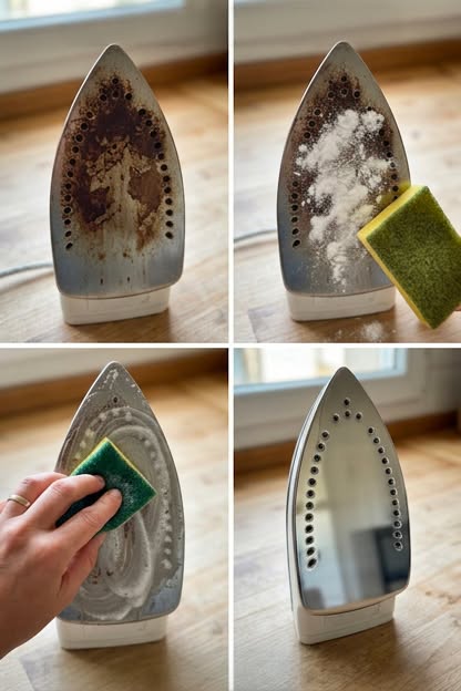 L’astuce géniale pour enlever les taches brunes de votre fer à repasser et lui redonner un aspect neuf