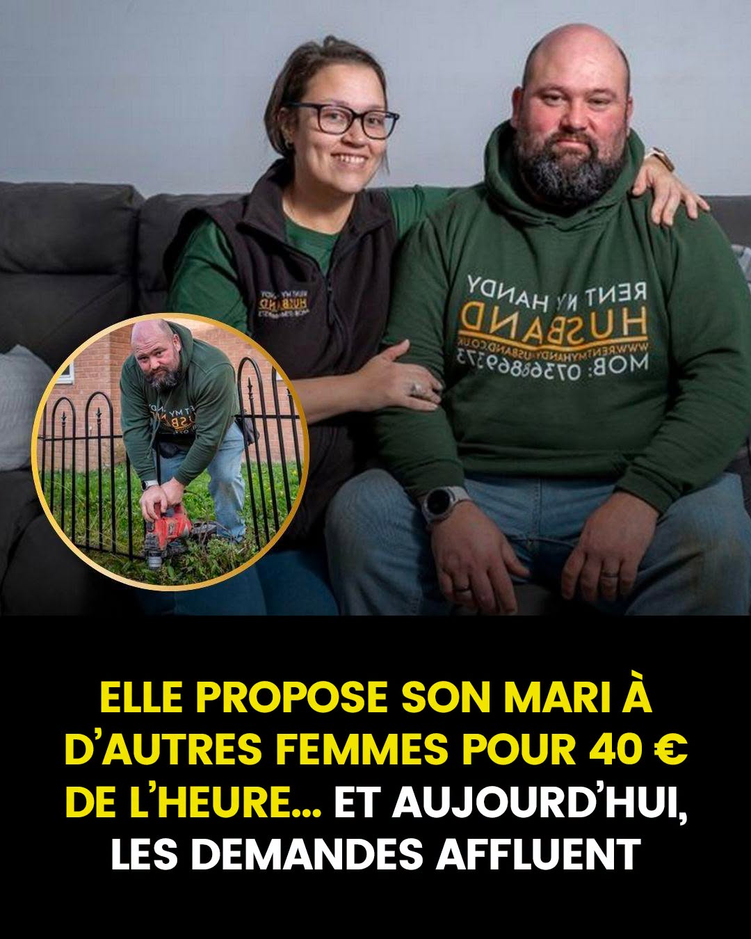 « Elle loue son mari 40 € de l’heure à d’autres femmes… et il est désormais réservé des semaines à l’avance » 😲🔧