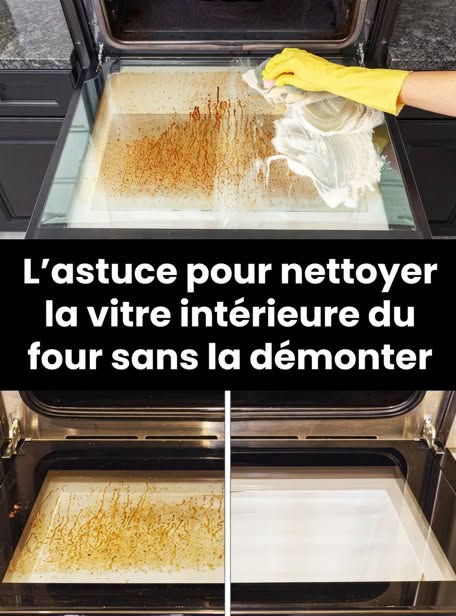 La technique pour retrouver une vitre de four propre sans la démonter.