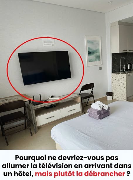 Pourquoi faut-il débrancher immédiatement la télévision dès votre arrivée à l’hôtel ?