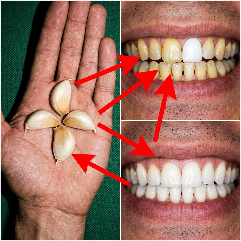 Comment blanchir les dents avec de l’ail : l’astuce qui surprend tout le monde ⤵️