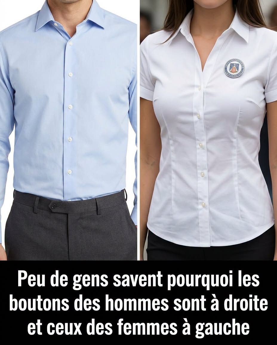 Pourquoi les boutons des chemises ne sont-ils pas placés au même endroit ?