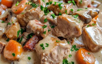 Blanquette de veau sauce forestière