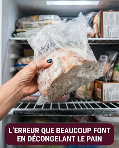 Comment décongeler le pain pour qu’il ait le goût du pain frais !😍 Grâce à cette méthode simple, il reste moelleux, savoureux et n’a jamais le goût du congélateur.