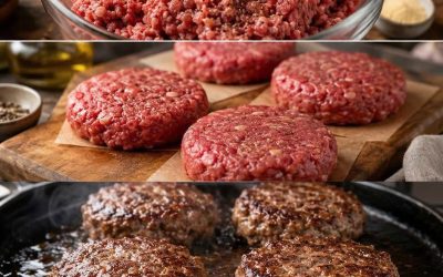 🍔Hamburgers très juteux : une recette maison facile et parfaite