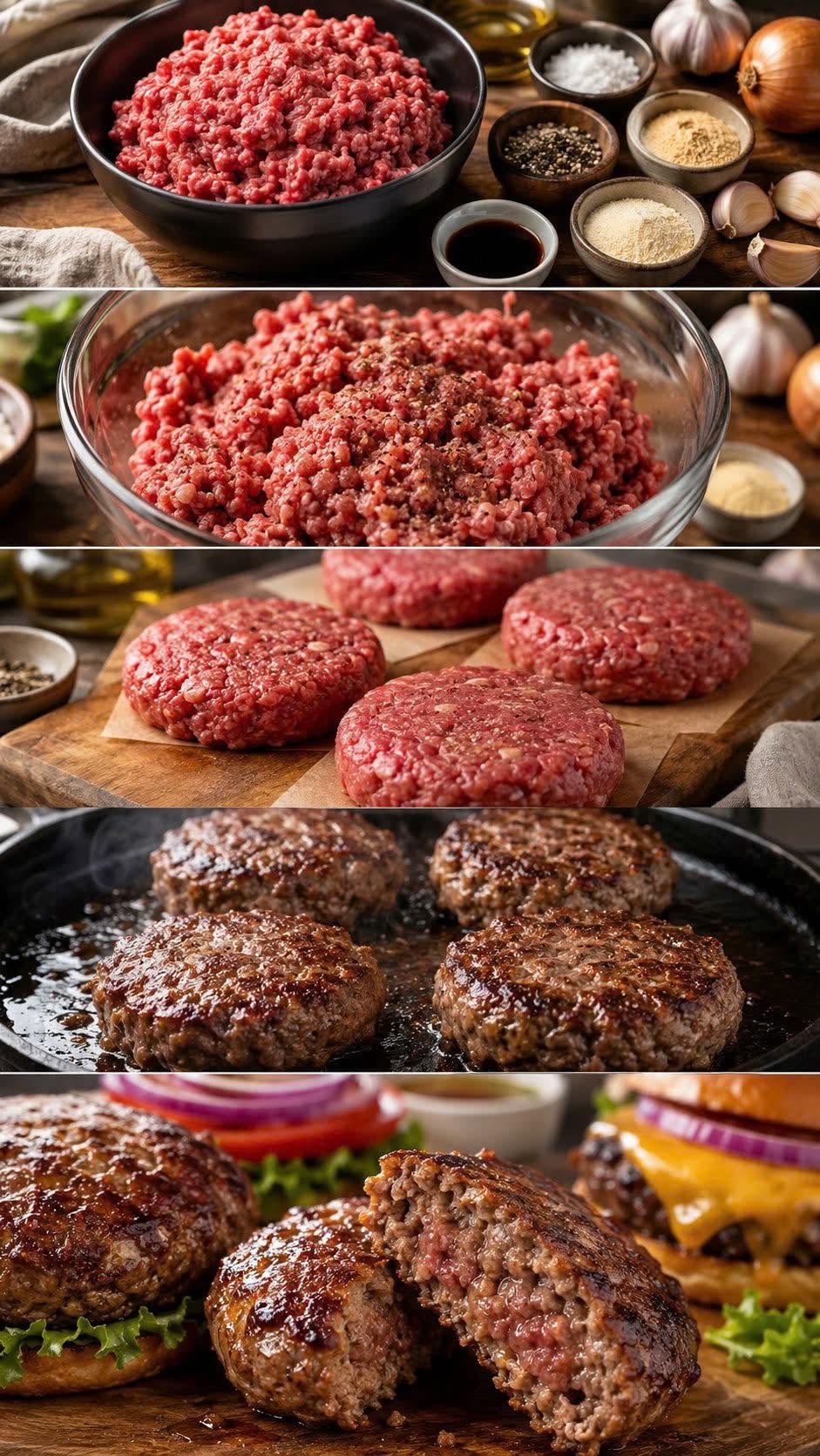 🍔Hamburgers très juteux : une recette maison facile et parfaite