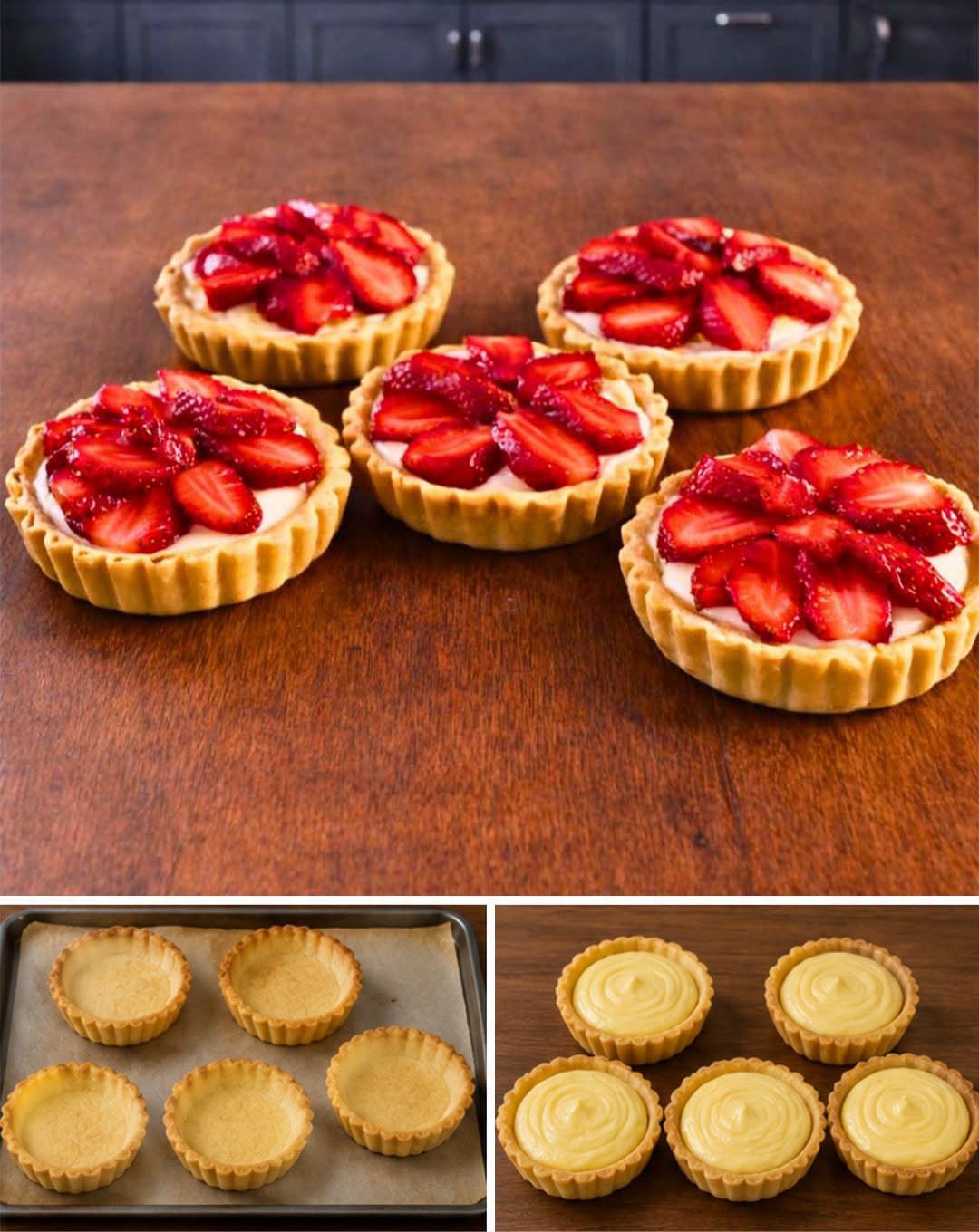 Tartelettes aux fraises et crème pâtissière : dessert rapide, facile et irrésistible