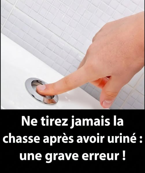 Pourquoi est-il si important de ne pas tirer la chasse d'eau après avoir fait pipi aux toilettes ? Les détails dans le premier commentaire