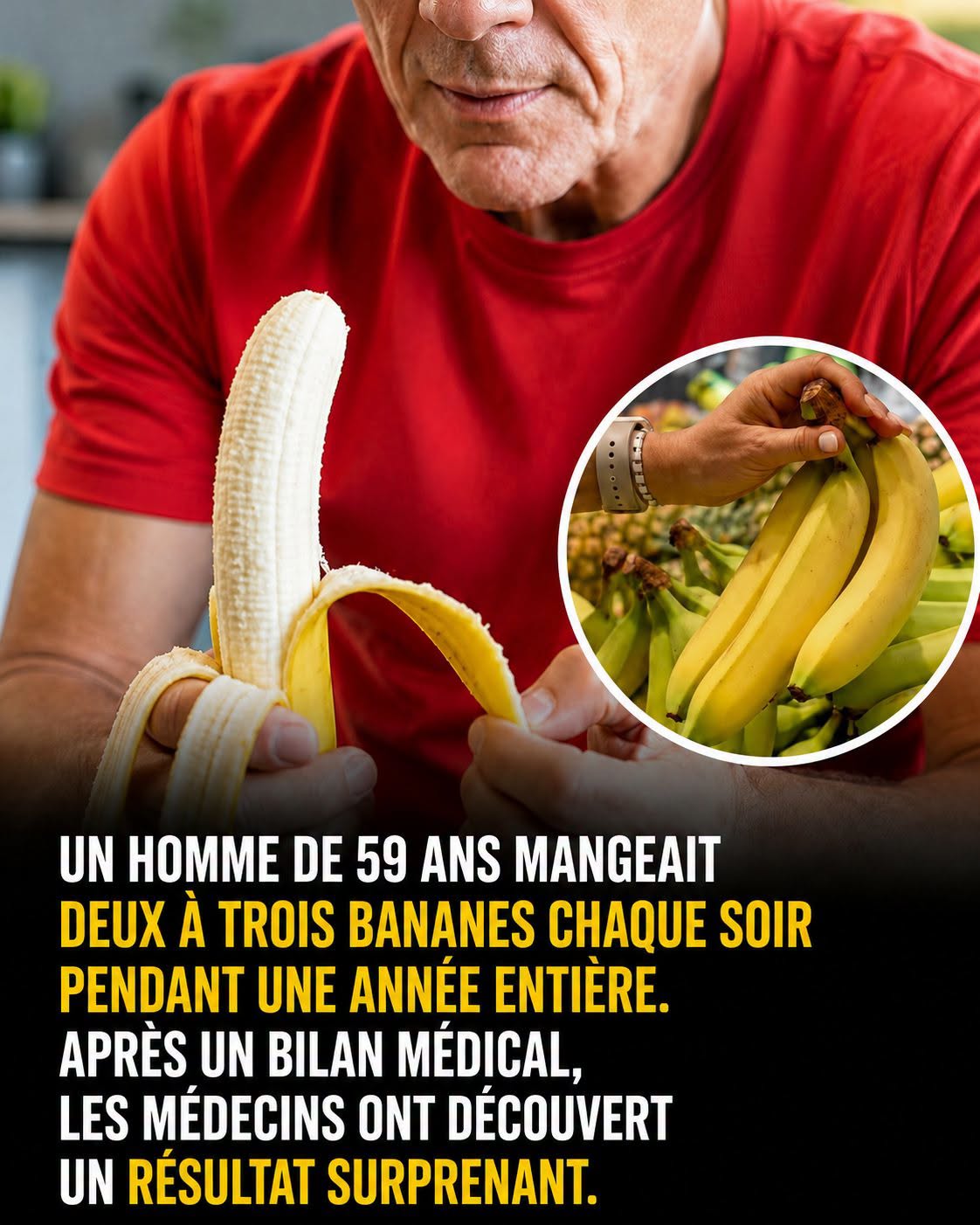 Manger 2 à 3 bananes chaque soir a transformé le corps de cet homme de 59 ans de façon totalement inattendue