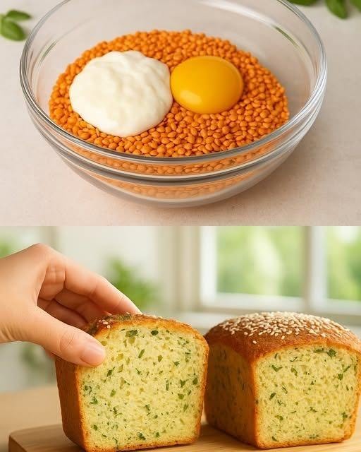 Pain aux lentilles corail et aux herbes
