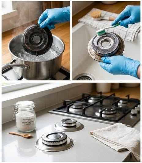 Redonnez de l’éclat à votre plaque de cuisson : la méthode douce pour des brûleurs impeccables