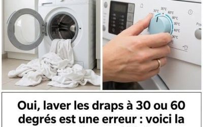 Oui, laver les draps à 30 et 60 degrés est une erreur : voici la température correcte⬇