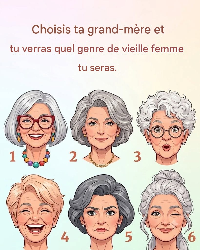 Choisis ta grand-mère et tu verras quel genre de vieille femme tu seras.