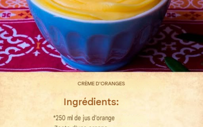 CRÈME À L'ORANGE POUR GARNITURE DE GÂTEAU